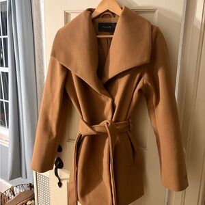 Tahari Lightweight wrap coat with Tie Belt